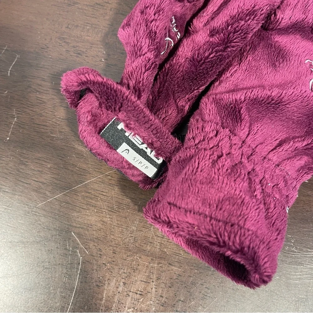 Head Maroon Fleece Gloves women’s small